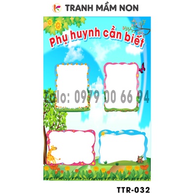 Decal Mầm Non- GÓC TUYÊN TRUYỀN PHỤ HUYNH C