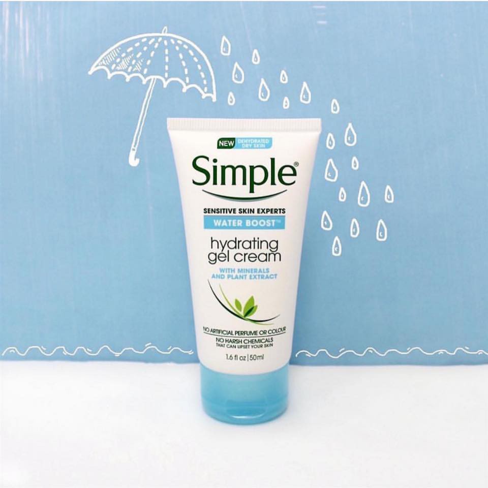 Kem Dưỡng ẩm Simple Sensitive skin expects Water boost Hydrating Gel Cream 50ml