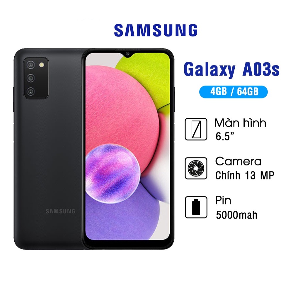 Điện thoại SAMSUNG GALAXY A03 (4G/64GB) - HÀNG CHÍNH HÃNG Nguyên seal bảo hành 12 tháng trên Toàn quốc
