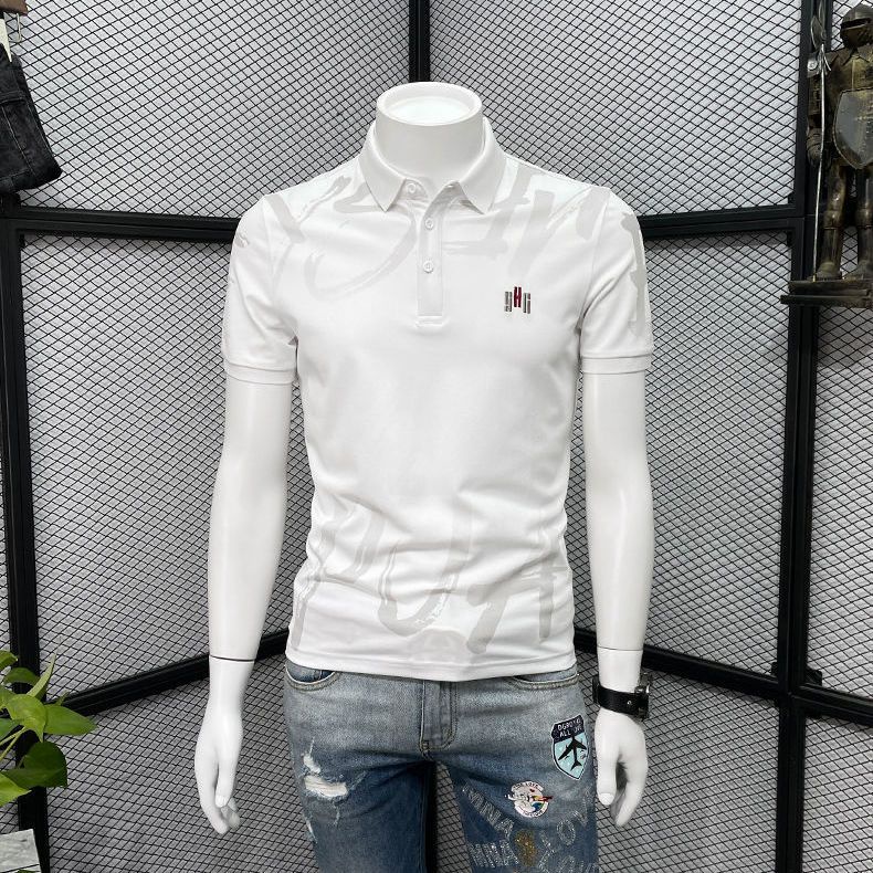 Áo Thun Polo Tay Ngắn In Chữ Thời Trang Mùa Hè Dành Cho Nam
