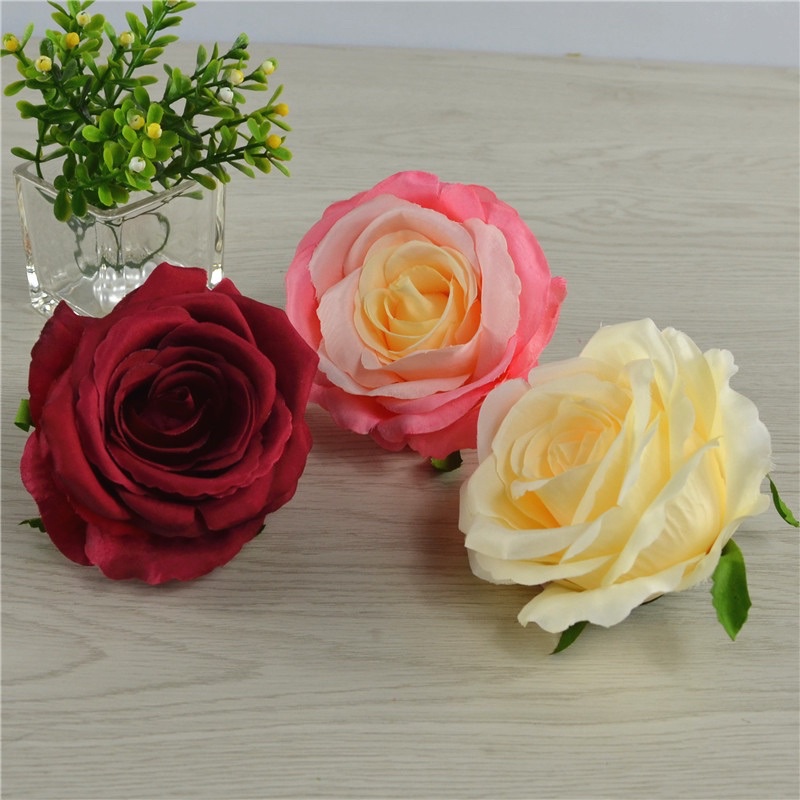 Đầu bông Hoa hồng Vải nhung cao cấp, bông to 11cm