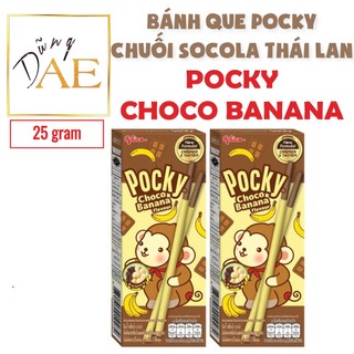 Bánh Que Pocky Chuối Thái Lan - Pocky Banana Chocolate hàng chuẩn Thailand 25g