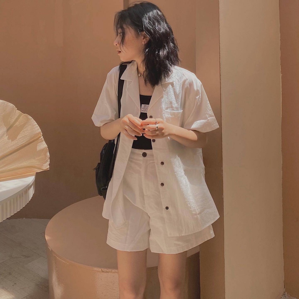 Set Đồ Nữ Đi Chơi JEM CLOSET Chất Linen Thoáng Mát Set Bộ Nữ Cá Tính TONKI Phong Cách Hàn Quốc Style Năng Động 8124