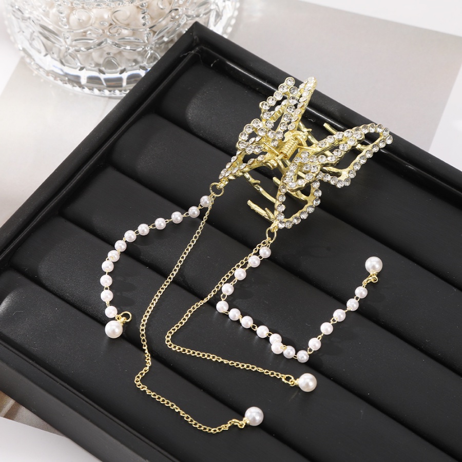 Kẹp Tóc Hình Bướm Đính Ngọc Trai Thời Trang Cho Nữ