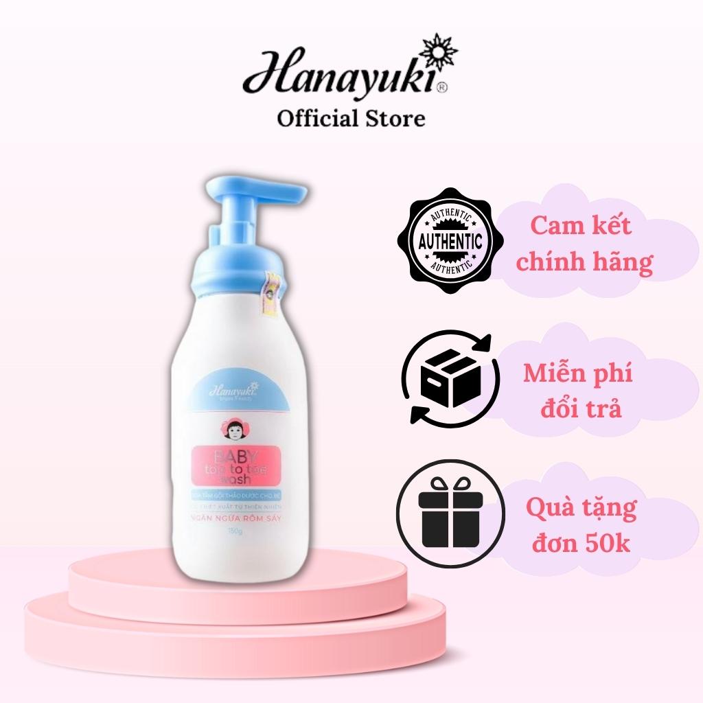 Sữa Tắm Em Bé Hanayuki Baby Top Toe Wash Trắng Da Dưỡng Ẩm Hanayuki Chính Hãng