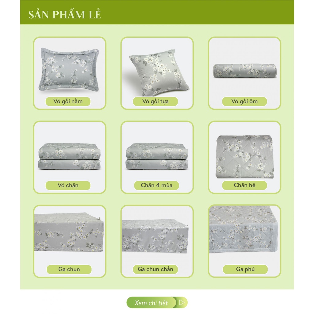 Bộ ga chun Everon EPM-23067 Gồm: