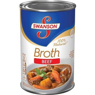 Nước Dùng Bò 100% Nguyên Liệu Tự Nhiên Không Bột Ngọt Swanson Beef Broth, Lon 411g (14.5 Oz.)