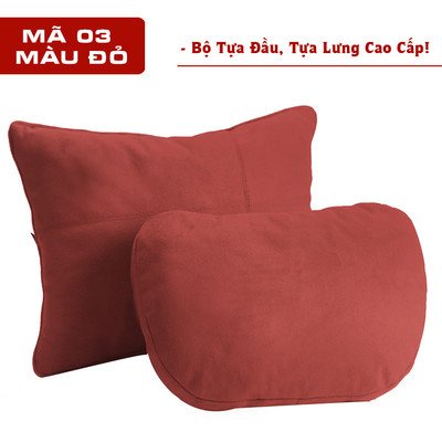 Combo Bộ Gối Tựa Đầu,Tựa Lưng Ô Tô Chất Liệu Vải Da Lộn Kiểu Dáng Mec Cao Cấp Chống Đau Cổ Đau Lưng, Mỏi Vai Gáy | BigBuy360 - bigbuy360.vn