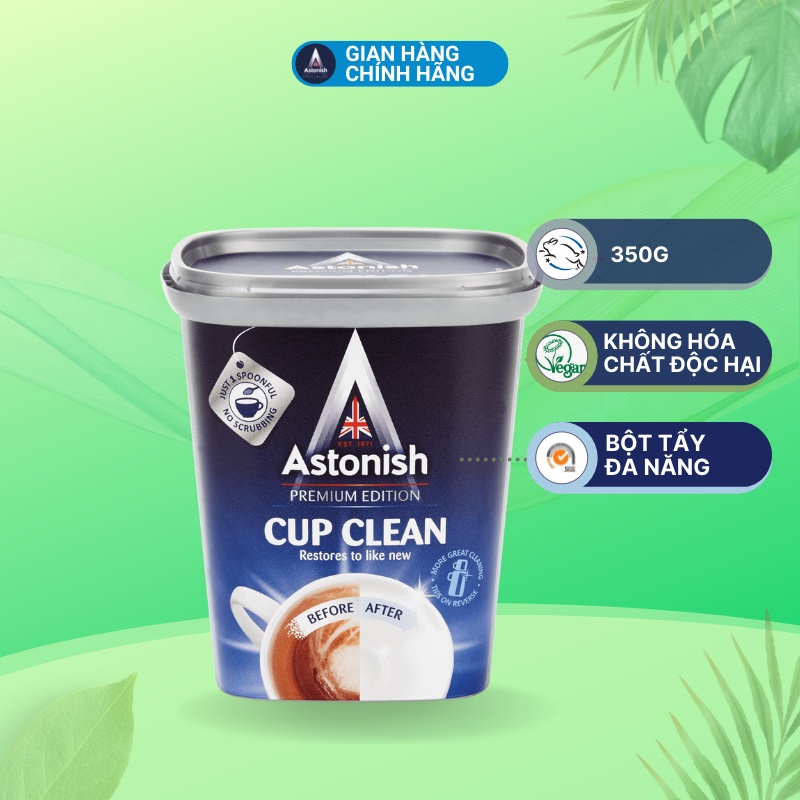 Chất tẩy đa năng dạng bột Astonish tẩy rửa các vết bẩn cứng đầu trên đồ dùng tẩy lưới máy hút mùi cặn ố vàng C9630