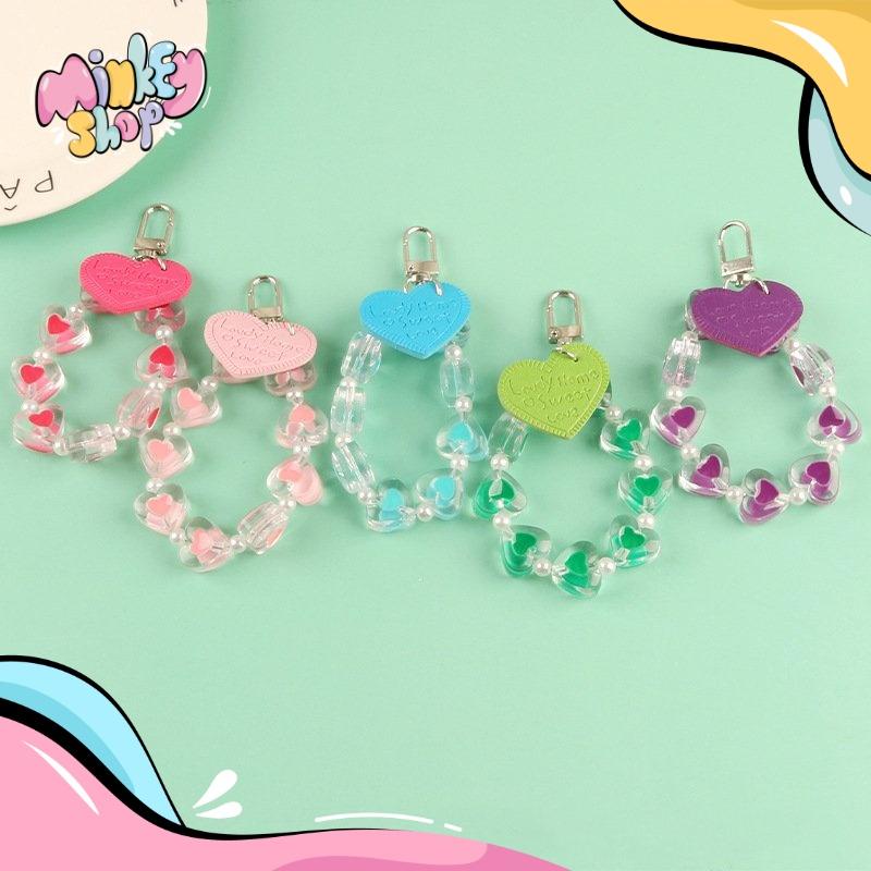 Móc Khoá TRÁI TIM TRONG Nhiều Màu Dễ Thương Quà Tặng Ý Nghĩa Phụ Kiện Tui Xách Balo Oto Đáng Yêu 02MKTT -Minkey