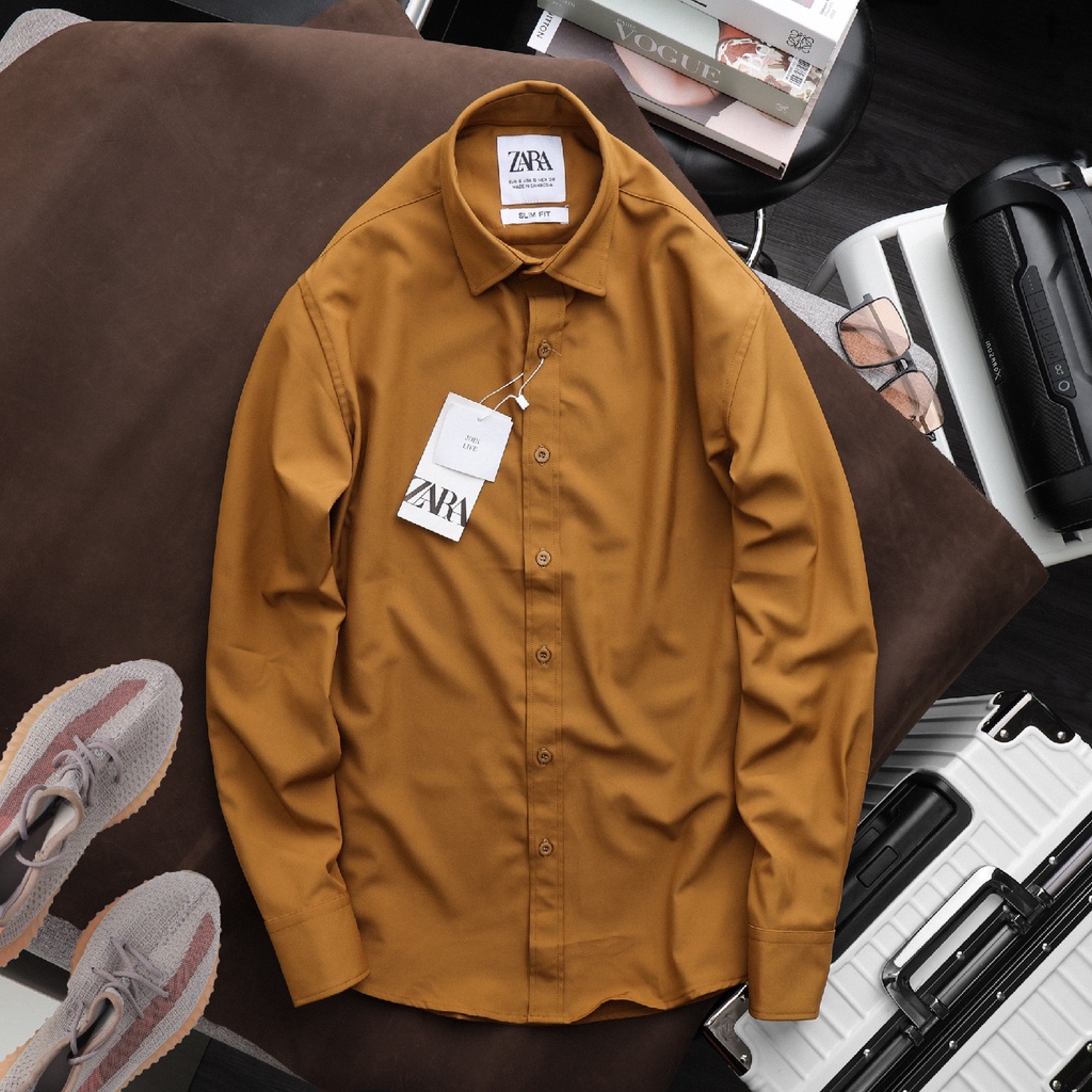Áo sơ mi nam cao cấp chính hiệu Zara, MWSHOP chất vải chéo sọc mịn, co giãn nhẹ không nhăn, thoáng mát siêu thấm mồ hôi
