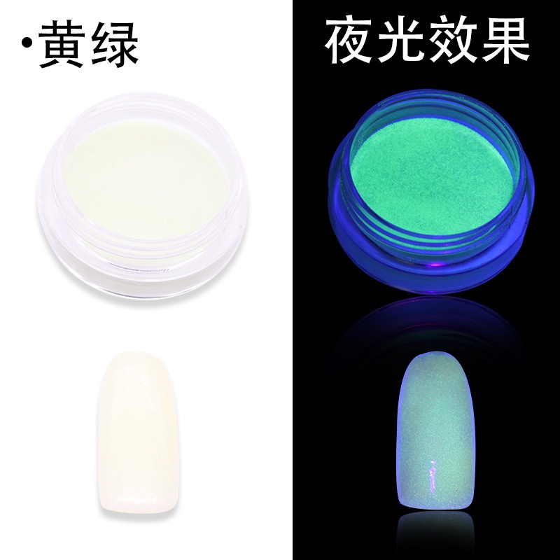 Bột Dạ Quang Đầy Màu Sắc Trang Trí Móng Tay Nghệ Thuật