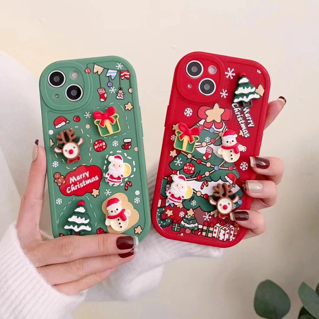 Ốp Điện Thoại In Hình Ông Già Noel 3D Cho IPhone 14 14Pro Max 14Plus 13 Pro Max 12 12 Pro Max 11 11 Pro Max XSMax XR X XS 8 7 Plus