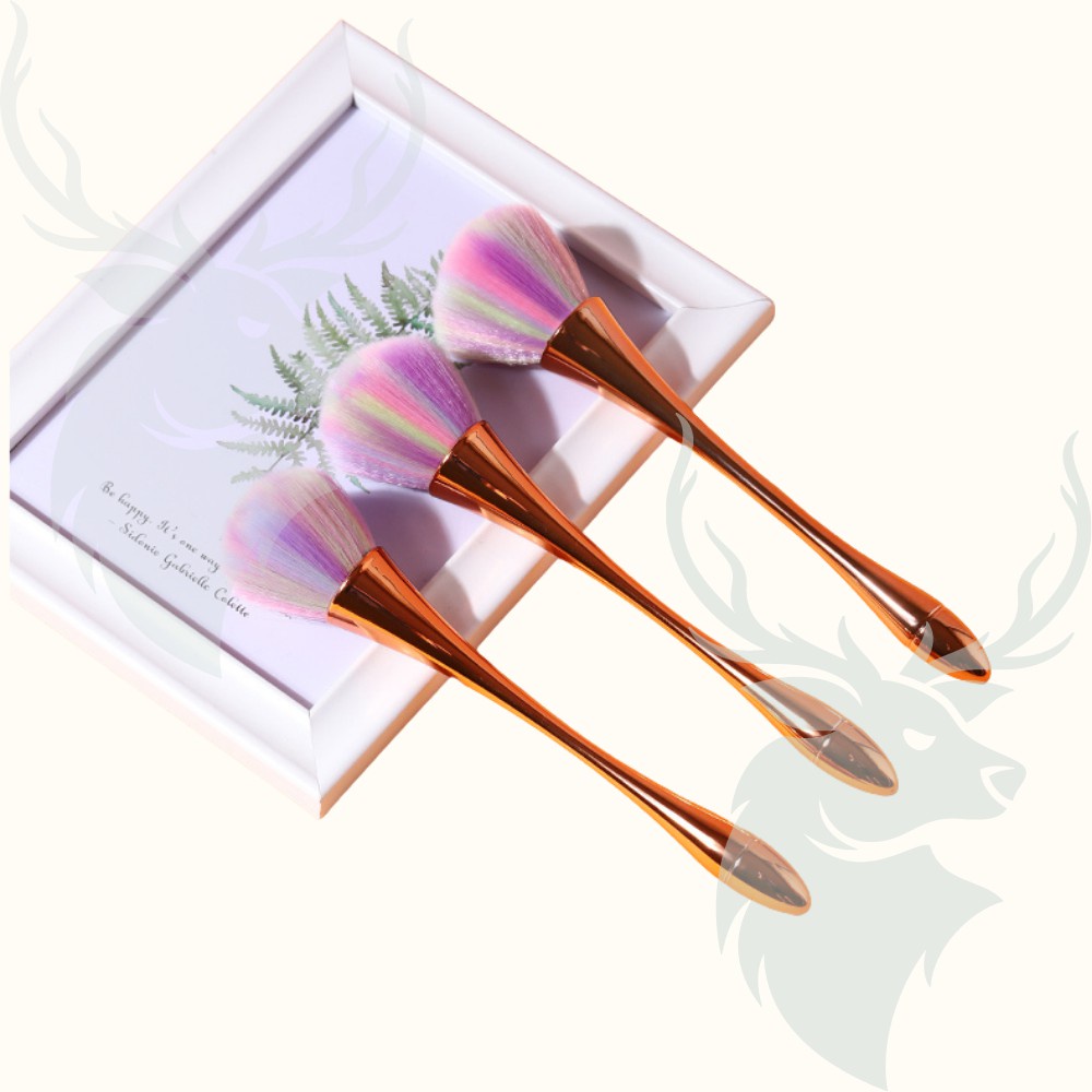 Chổi phủi bụi nail cán dài lông mềm, cọ dài phủi bụi nail