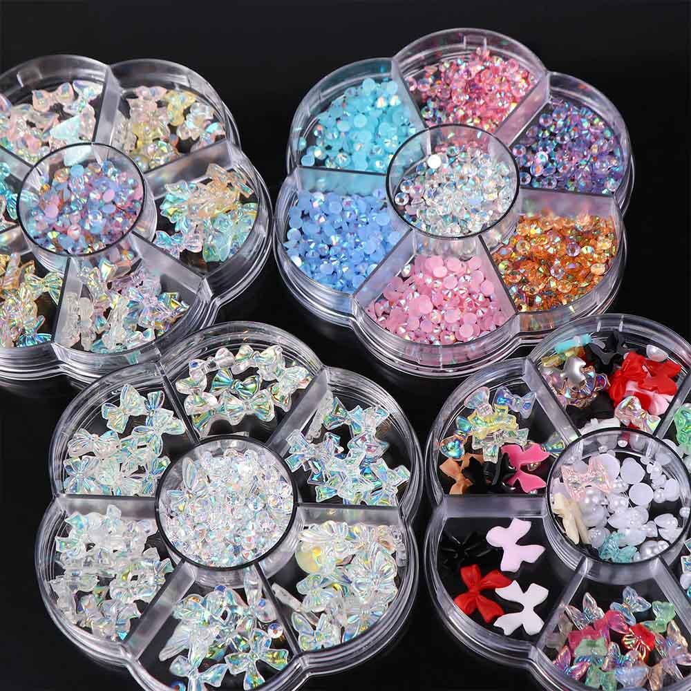 Hộp Phụ Kiện Trang Trí Móng Tay 3D Lấp Lánh