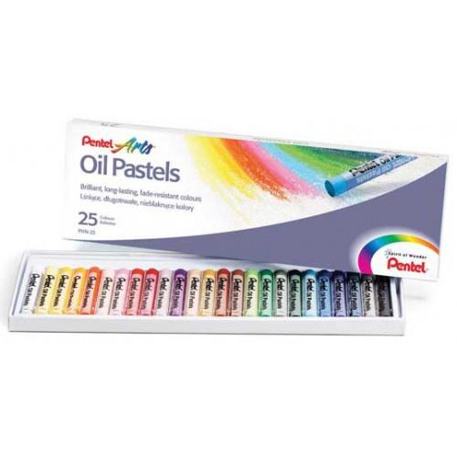 Sáp dầu Pentel 50 màu PHN50 - Sáp tô mầu Nhật, phấn dầu, sáp mầu Pentel, mầu tươi sáng, bền mầu - Loki
