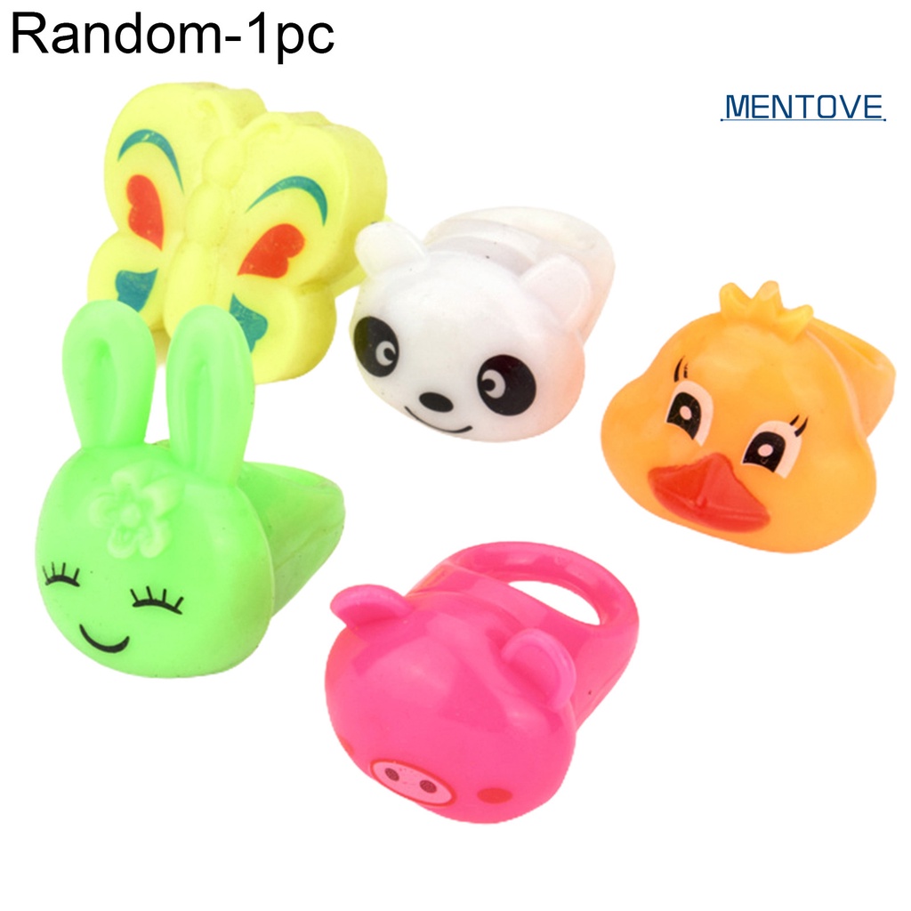 Nhẫn Đồ Chơi Có Đèn LED Phát Sáng Hình Động Vật Hoạt Hình Cho Bé