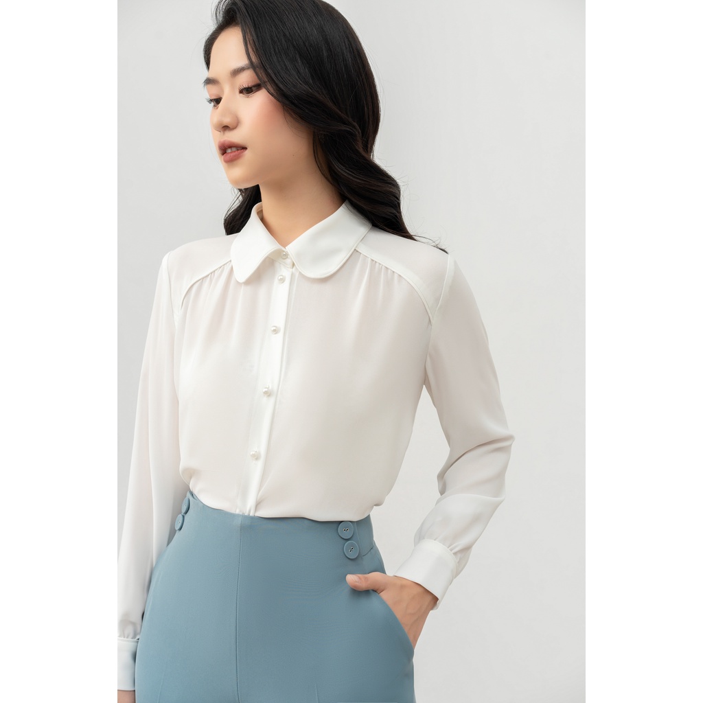 Áo Sơ Mi Nữ Cổ Sen Dài Tay Thời Trang Công Sở Thanh Lịch By LEMIA Design - 22A265
