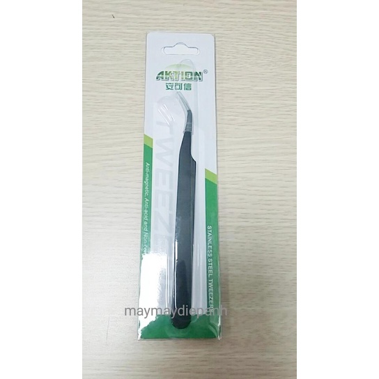 Nhíp gắp chỉ cong AKITON đen TS-ESD-15