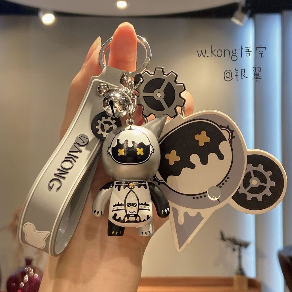 Móc khóa Jinnew x W.KONG phiên bản đặc biệt, móc khóa nam và nữ, móc khóa xe máy