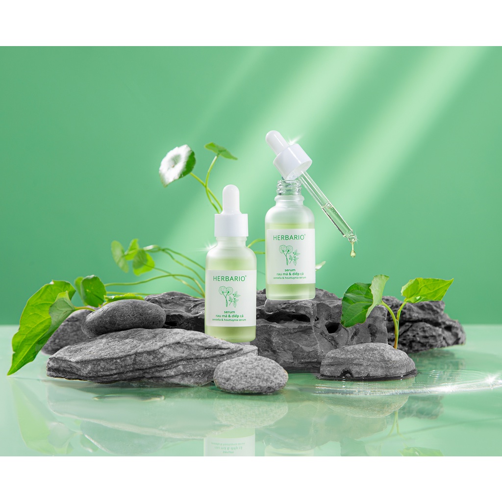 Serum rau má diếp cá Herbario 30ml giúp giảm và ngăn ngừa mụn, làm dịu da và mờ thâm - Thuần Chay Vegan Garden