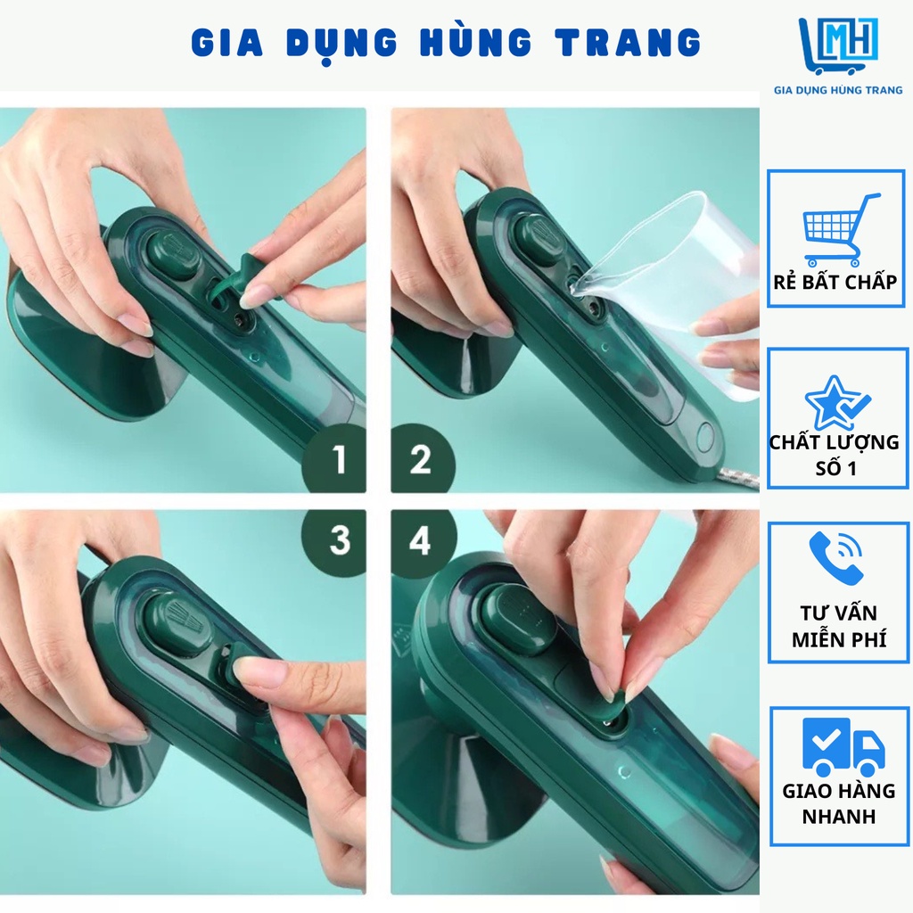 Máy ủi quần áo cầm tay - Bàn là hơi nước quần áo ướt và khô nhanh chóng tiện dụng