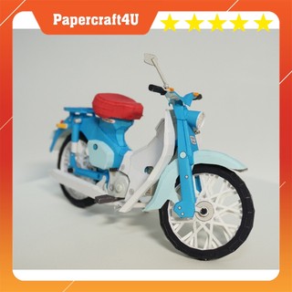 Mô hình giấy xe máy Honda C100 Super Cub cổ điển