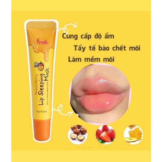 MẶT NẠ NGỦ MÔI - KIÊM SON DƯỠNG MÔI HONEY LIP SLEEPING MASK PRRETI