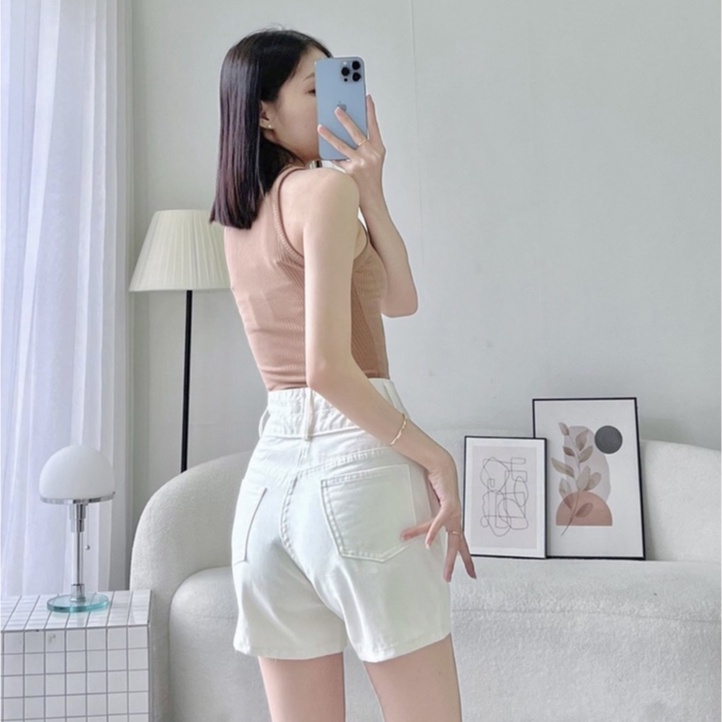 Quần đùi kaki nữ lưng cao hai nút siêu dễ thương SK1105