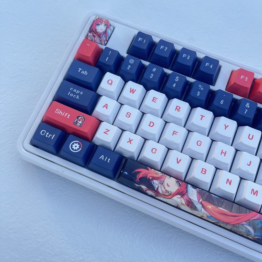 128 Phím Nilou Keycaps Cherry Profile Genshin Impact Anime PBT Dye Sub Bàn phím cơ học Keycap