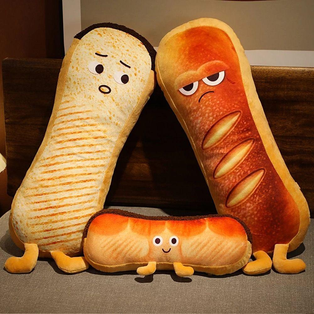 LANFY Thú Nhồi Bông Hình Bánh Mì Mềm Mại Trang Trí Nhà Cửa