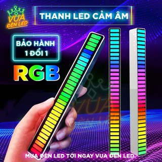 Thanh đèn Led nháy theo nhạc RGB, cảm biến âm thanh siêu nhạy, có chân đế trang trí bàn làm việc