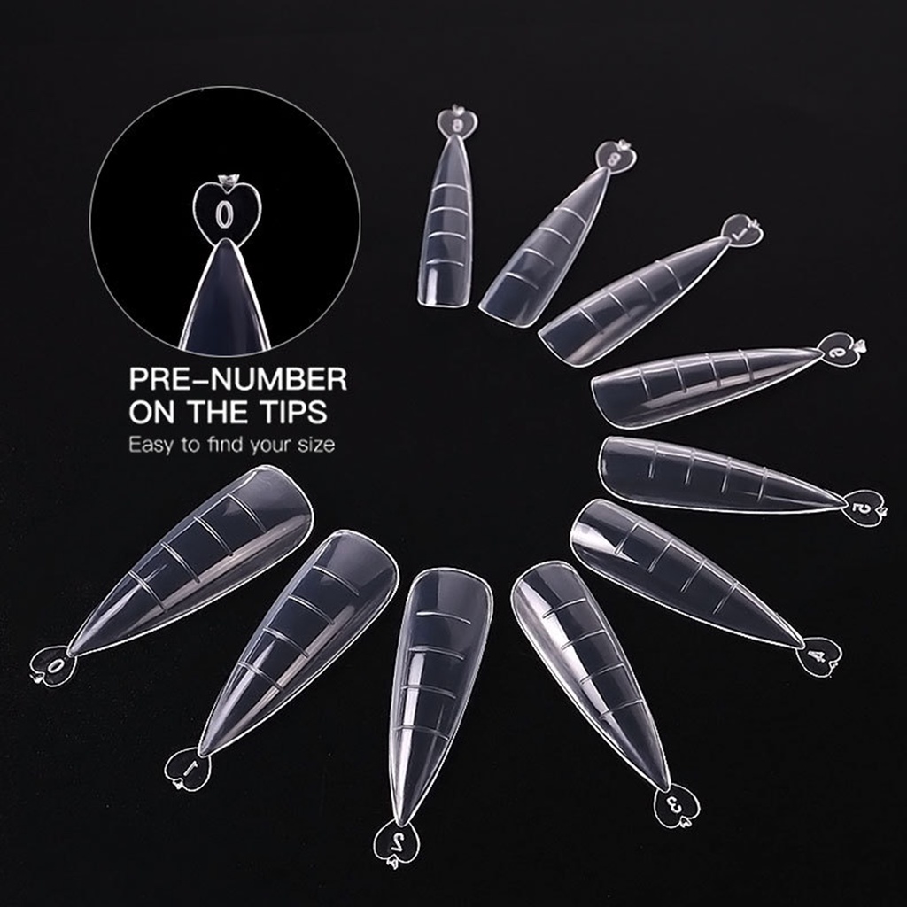 Bộ 100 Móng Tay Giả Phủ Toàn Diện Mượt Mà Nối Dài Móng