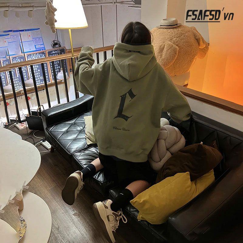 Áo Hoodie 100% Cotton In Họa Tiết Thời Trang Cho Cặp Đôi