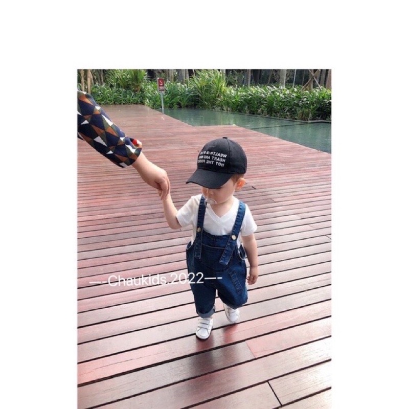 Set yếm jean bé trai