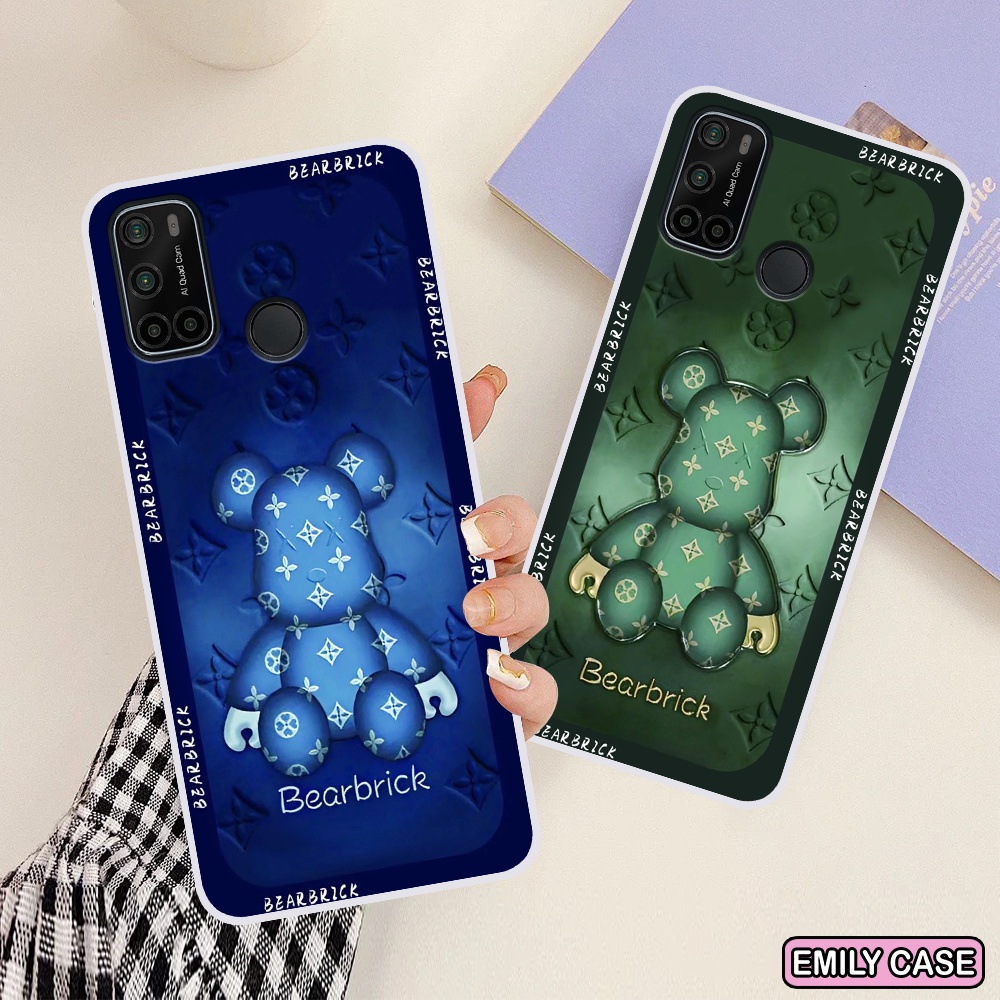 Ốp dẻo đen Vsmart Joy 4 / Live 4 / Star 5 in gấu be@rbrick họa tiết thời trang đẳng cấp cá tính