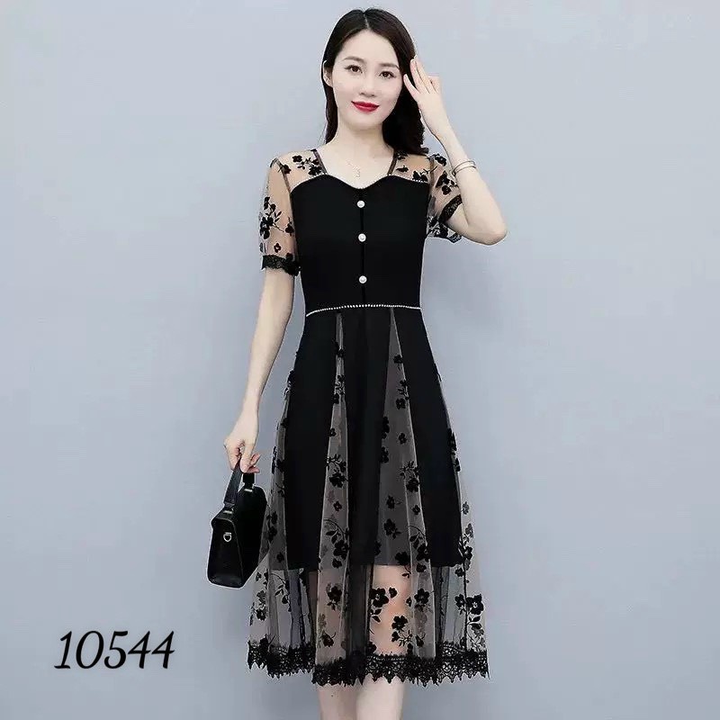 (HCM) ĐẦM XÒE PHỐI HOA SANG CHẢNH - DÀI QUA GỐI , SÀNH ĐIỆU CHO CÁC CHỊ EM - THỜI TRANG CÔNG SỞ JANGMY
