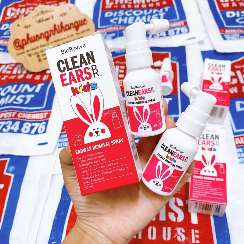 DATE 2025 - XỊT TAN RÁY TAI CHO BÉ CLEAN EARS KIDS SPRAY 30ml
