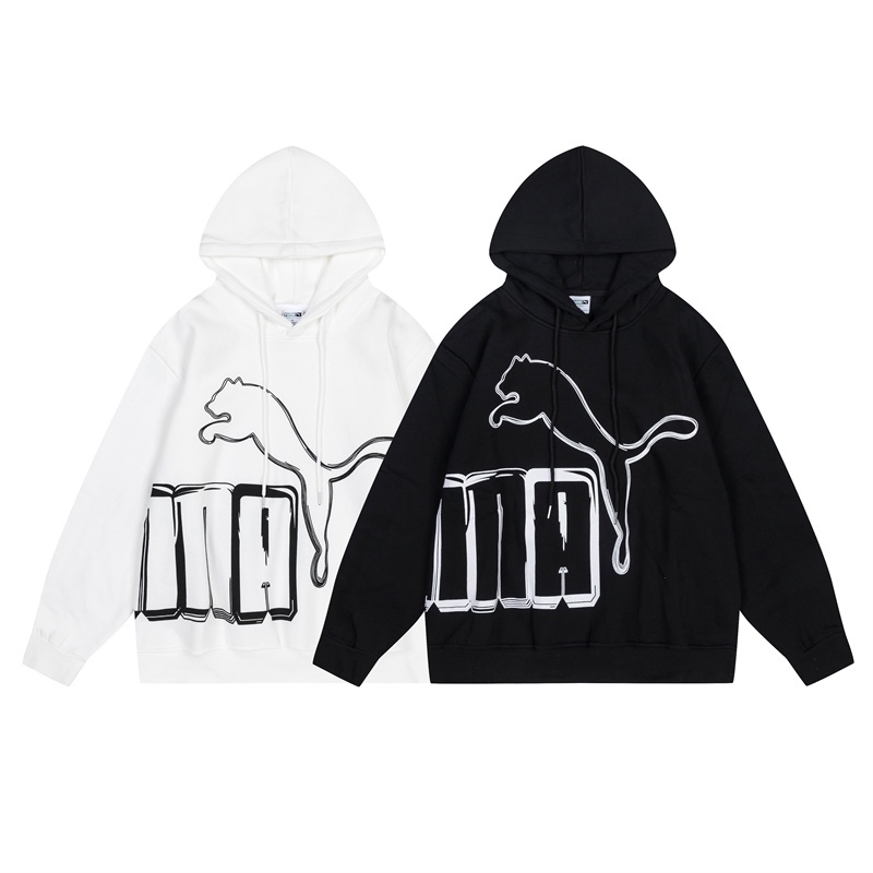Pu &amp; A Áo Hoodie Lông Nhung In logo Biểu Tượng graffiti Thời Trang Đường Phố Cao Cấp Bắt Mắt