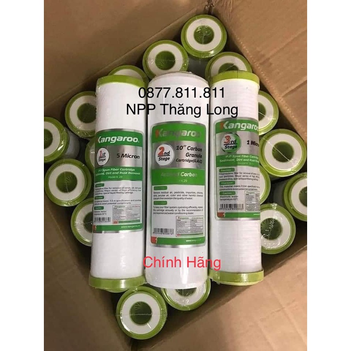 Bộ 3 lõi lọc nước Kangaroo số 1-2-3 - Hướng dẫn thay lõi lọc nước tại nhà