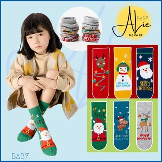 Set 3 đôi tất giáng sinh Alie Baby vớ noel cho bé 1-15 tuổi