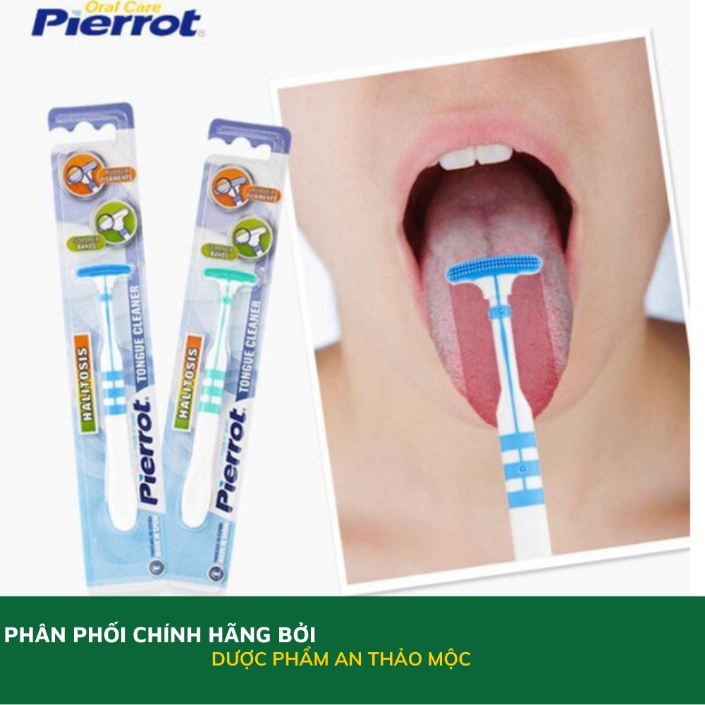 Dụng cụ làm sạch lưỡi Pierrot giúp làm sạch lưỡi vệ sinh mảng bám giảm hôi miệng vi khuẩn cải thiện hơi thở