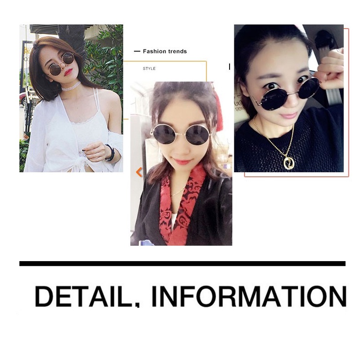 Kính mát gọng tròn Kim Loại Kính râm thời trang nam nữ - phong cách nhân vật Gojo Satoru trong Jujutsu Kaisen 2021