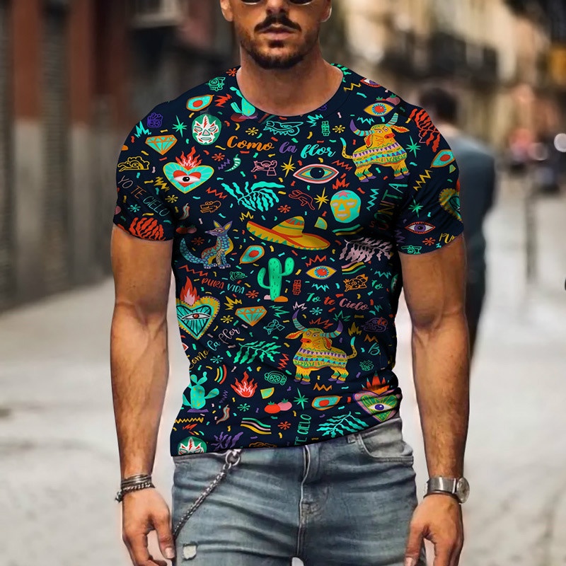 Áo Thun Tay Ngắn Siêu Mỏng In Họa Tiết Hoạt Hình 3D Dễ Thương Thời Trang Mùa Hè Cho Nam Và Nữ 6XL 2021