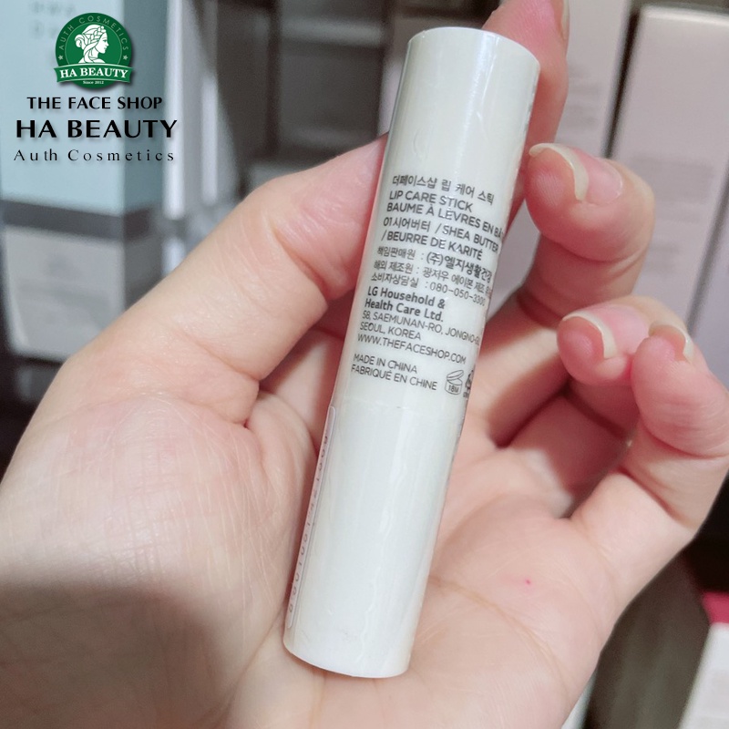 Son dưỡng môi The Face Shop không màu Lip Care Cream 12g có 2 mùi Shea Buuter và Mango