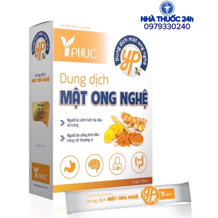 Dung Dịch Dạ Dày Y-Mật Ong Nghệ YPhuc - Giảm Acid dịch vị bào vệ niêm mạc dạ dày, Giảm triệu chứng viêm loét, tá tràng