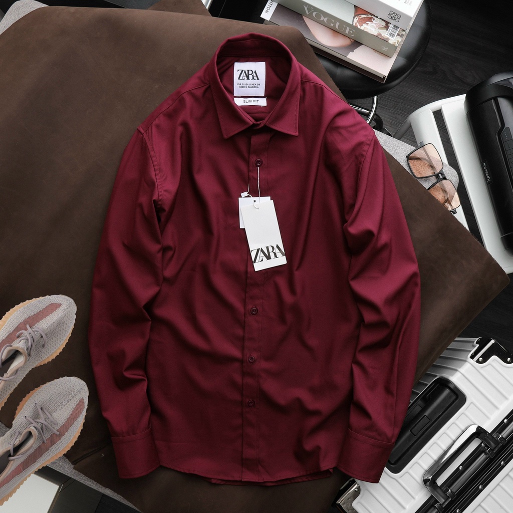 Áo sơ mi nam cao cấp chính hiệu Zara, MWSHOP chất vải chéo sọc mịn, co giãn nhẹ không nhăn, thoáng mát siêu thấm mồ hôi