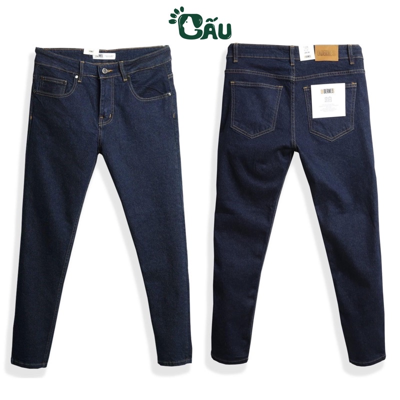 Quần jean nam Gấu 194 wass rách kiểu vải jeans co dãn, dày dặn form slimfit - Xanh Đậm 019