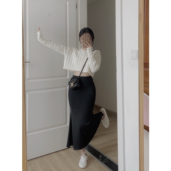 Chân váy cotton đuôi cá