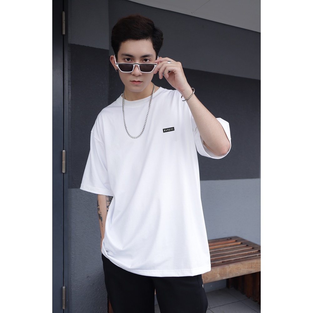 Áo phông unisex trơn basic phom rộng BANKYS tay lỡ BKBS dành cho nam nữ
